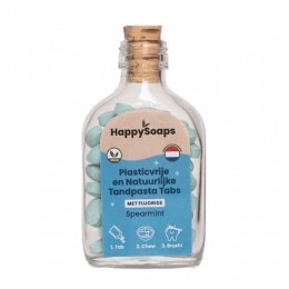 HappySoapsTandpastaTabsmetFluorideSpearmint130gr