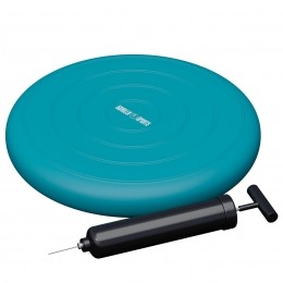 Balanskussen-Wiebelkussen-Balanstrainer-InclPomp-Turquoise-GorillaSports