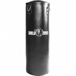 Bokszak-Kunstleer-120cm-InclkettingenHaken-Zwart-37kg-GorillaSports