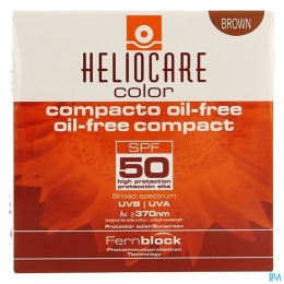 HeliocareCompactGetinteZonnecrmeOlievrijSPF50Bruin10g