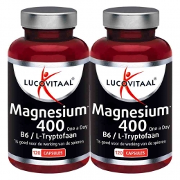 GratisVerzending2xLucovitaalMagnesium400metl-tryptofaan120capsules