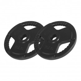 2x10kgOlympischehalterschijfGripperGietijzer5051mmrubbercoating-GorillaSports