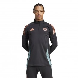adidasBayernMnchenTrainingstrui14-Zip2024-2025ZwartGroenBrons