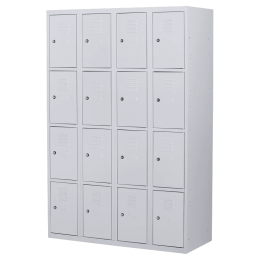 Lockerkast16deurs4delig-smal-LKP-216Grijsral7035