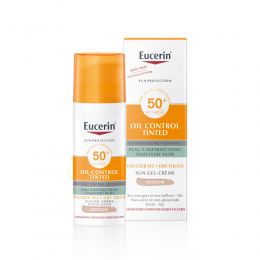 EucerinSunOilControlSPF50DryTouchGel-CrmeTintedMediumOnzuivereenVetteHuid50ml