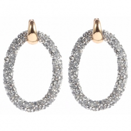 CillaJewelsoorbellenCrystalOvalZilverkleurig