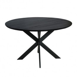 StarfurnEikeneettafelFerrisRond130cmZwart