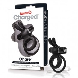 TheScreamingOChargedOhareRabbitVibeOplaadbareDubbeleVibrerendePenisringRoos