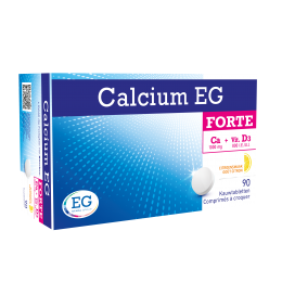 CalciumEGForte1000mgCalcium800IEVitamineD3Citroensmaak90Kauwtabletten