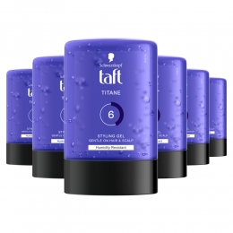 6xTaftMenPowerGelTitaneHold6300ml
