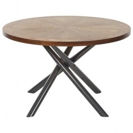 Beliani-LORENZO-Eettafel-DonkerhoutGrijs-120cm-MDF