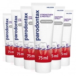 6xParodontaxStrenghtenProtectTandpastaWhitening75ml