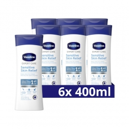 6xVaselineBodylotionSensitiveSkinRelief400ml