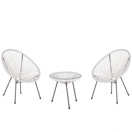 Beliani-ACAPULCOII-Bistrosetvoor2-Wit-PErotan