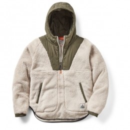 Passenger-WomensBeaumontRecycledSherpaHoodedFleece-FleecevestmaatXXLbeige