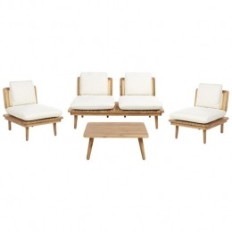 Beliani-ACCADIA-Loungeset-Lichtbeige-Acaciahout