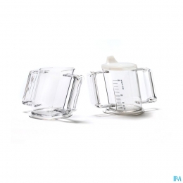 HenrotekHandycupBekerSchuinTransparantMet2Tuitjes237ml