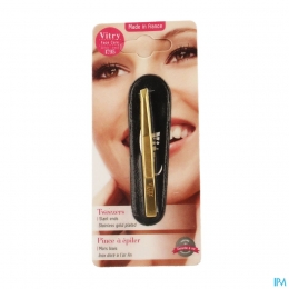 EpileerpincetSchuinInoxVerguld