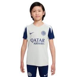 NikeInterMilanStrikeTrainingsshirt2025-2026KidsLichtgrijsDonkerblauwWit