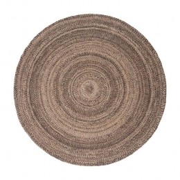 Interieur05RondwollenvloerkleedGapoDonkerbruingemeleerd