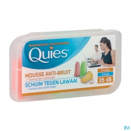 QuiesGehoorbeschermingSchuimFluoHardeGeluiden3PaarOordoppen