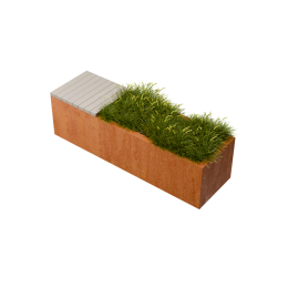 FlorisaRechthoekigecortenstaalplantenbakmetPadoukzitbankL150xB40xH42cmiGeroba-Geroba