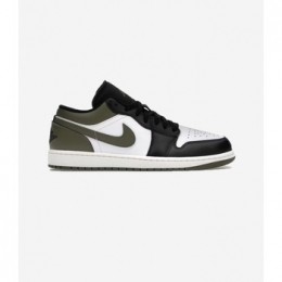 LageSneakersNikeJordan1LowBlackToeMediumOlive