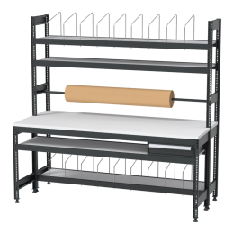 Inpaktafelmetrolhouder-1lade-2100x900x2000mm-ITK10301Antracietral7016