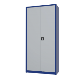 Archiefkastdraaideurkast-4legborden-1950x920mm-AKP10201GentiaanblauwRAL5010lichtgrijsRAL7035