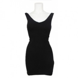 Guess-LaceyDoubleVDress-zwartblack