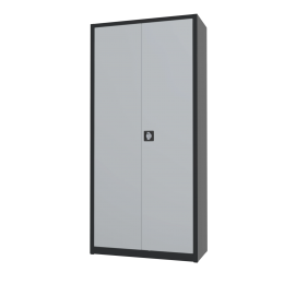 Archiefkastdraaideurkast-4legborden-1950x920mm-AKP10201GitzwartRAL9005LichtgrijsRAL7035