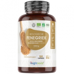 Fenegriek1500mg180capsulesfenegriekzaadBiologisch3maandenvoorraad