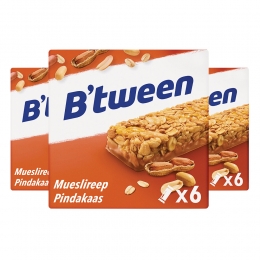 3xHeroBtweenMueslireepPindakaas6x25gr