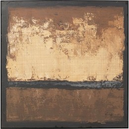 SchilderijSilence120x120cmbruinKareDesign