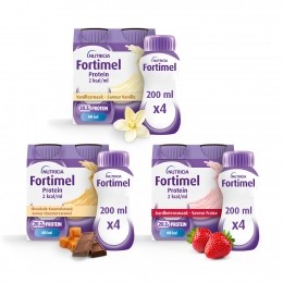 FortimelProtein2KcalBundelVanille-Chocolade-Karamel-AardbeiVoedingssupplementOndervoeding12x200ml