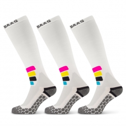 PoederbaasSkisokkenCompressieTechnicalProMerino3-packWit-3538