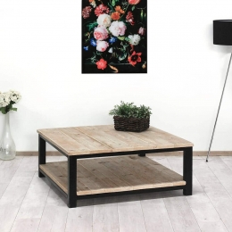 SteigerhoutensalontafelBunametindustrieelframe