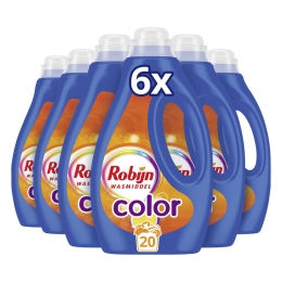 6xRobijnVloeibaarWasmiddelColor20Wasbeurten1liter