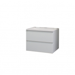 BadkamermeubelBWSPepperAcrylWastafelMetKraangat60x55x46cmWit