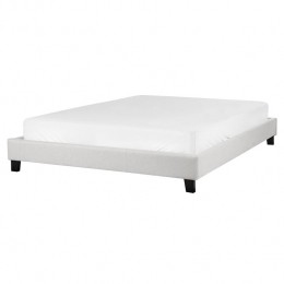 Beliani-ROANNE-Tweepersoonsbed-Lichtgrijs-160x200cm-Polyester