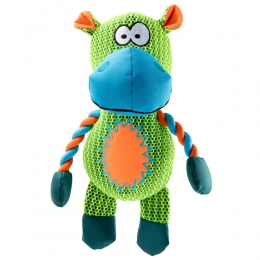 Honden-pluchespeelgoedMeshNijlpaardgroen-blauw