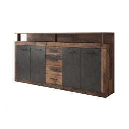 Meubella-DressoirLavina-Oldwood-Antraciet-190cm