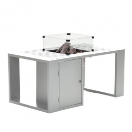 CozyLivingsfeerhaardexclglasSinesmatwit130x70xH48GardenImpressions-Gardenimpressions