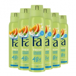 6xFaDeodorantSprayOrangeSunrise150ml