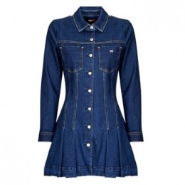 KorteJurkTommyJeansDENIMPLEATEDTRUCKERDRESS