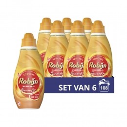 6xRobijnVloeibaarWasmiddelFleurenFijn18Wasbeurten720ml