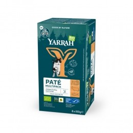 8xYarrahBioKattenvoerMultipackPatGraanvrijKipRund8x100gr