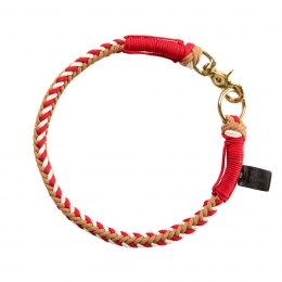 HUNTERHondenhalsbandTinnumrood-beigeMaatXL