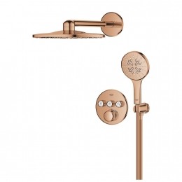 GroheSmartcontrolThermostatischInbouwDouchekraanShower-SetRondWarmSunriseGeborsteld