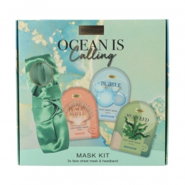 SenceOceanMaskKitGeschenksetPeachShellSheetMaskBubbleSheetMaskSeaweedSheetMaskHoofdband1set